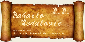 Mahailo Medulović vizit kartica